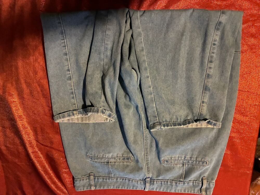 Cider Denim Maxi Skirt Womens 1X Long Light Wash High Waist Panel Button Front